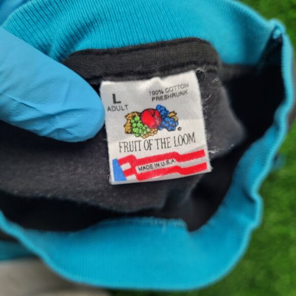 VTG 90s Native American Vaporwave T-Shirt Mens L Single Stitch Cropped Raw Hem - Picture 10 of 10